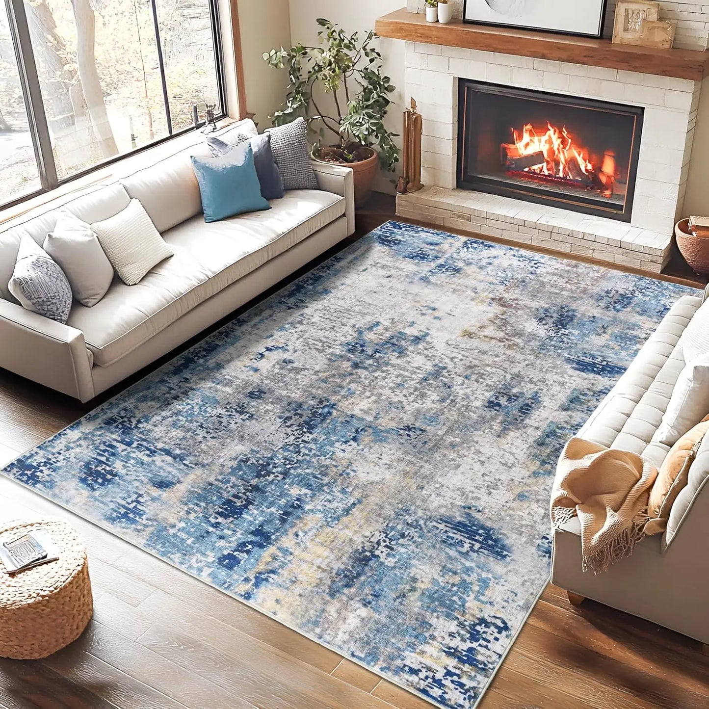 Living Room Area Rugs Large Modern Abstract