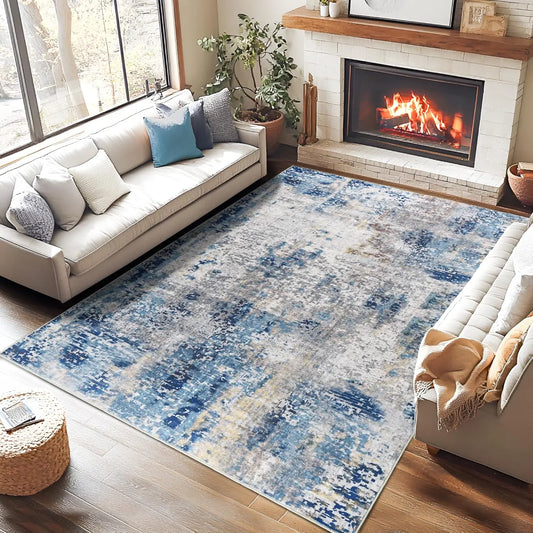 Living Room Area Rugs Large Modern Abstract