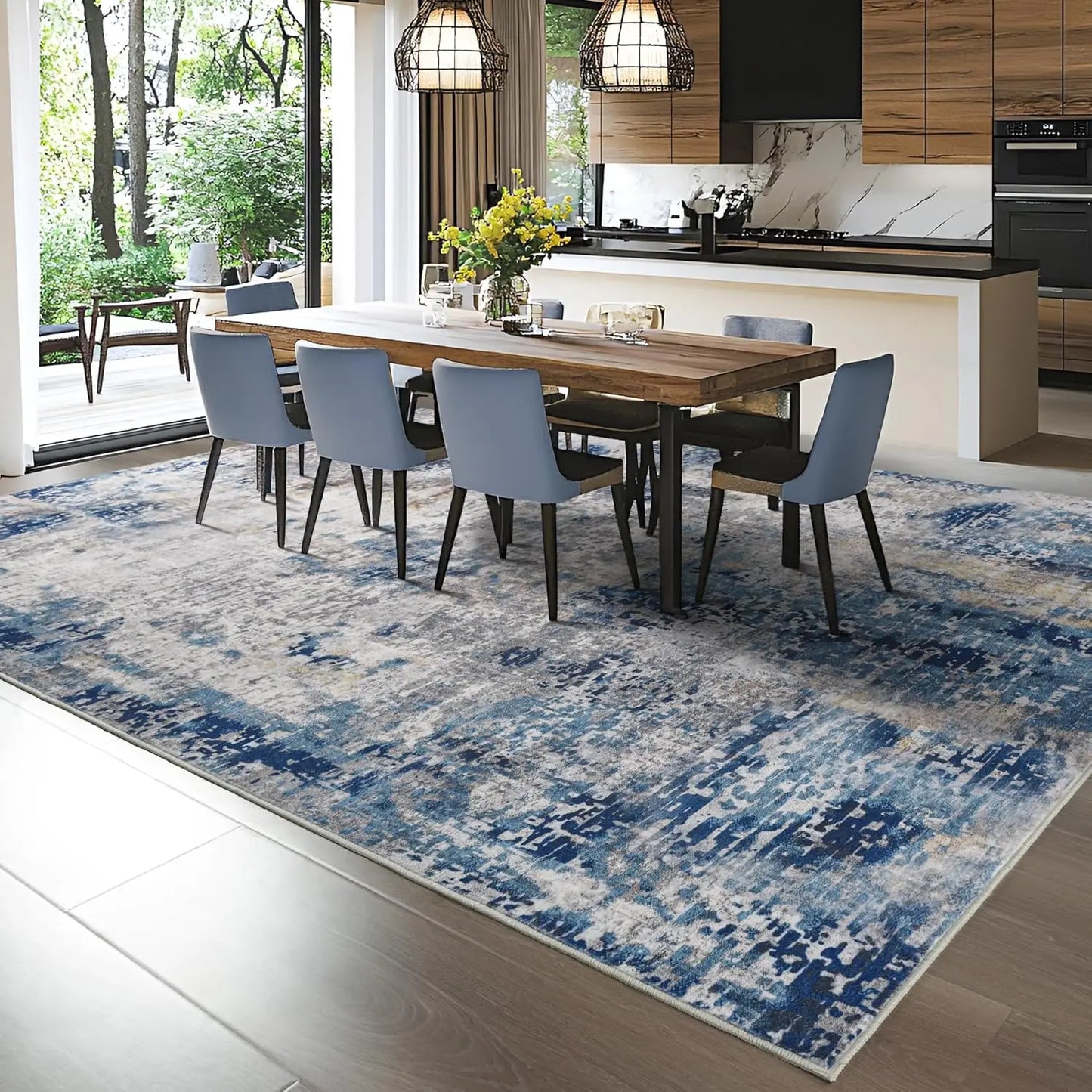Living Room Area Rugs Large Modern Abstract