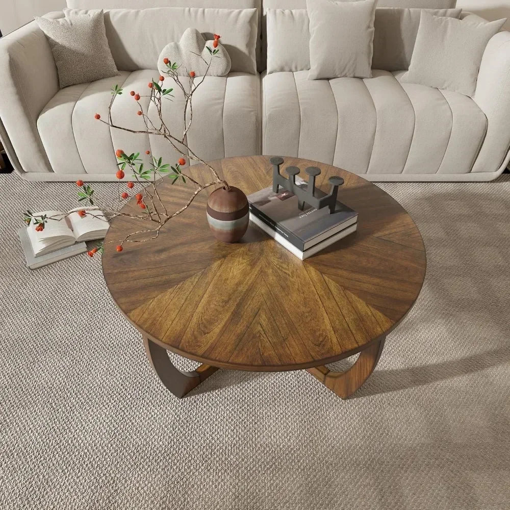 Round Wood Coffee Table