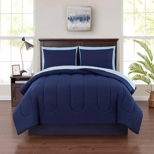 Reversible 7 Piece King Size Comforter with Sheets