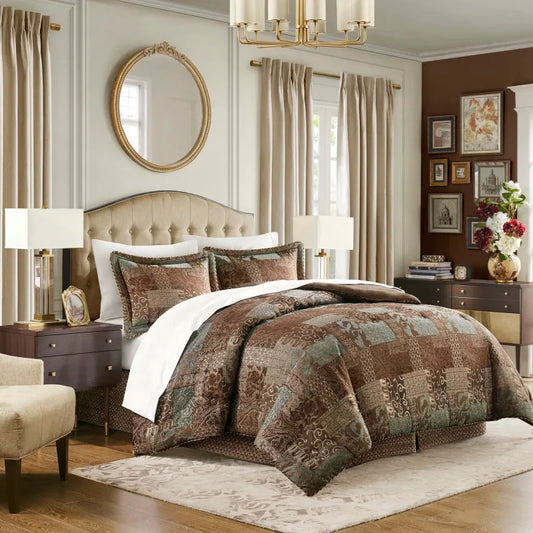 4 Piece Red Comforter Set Red Cal King