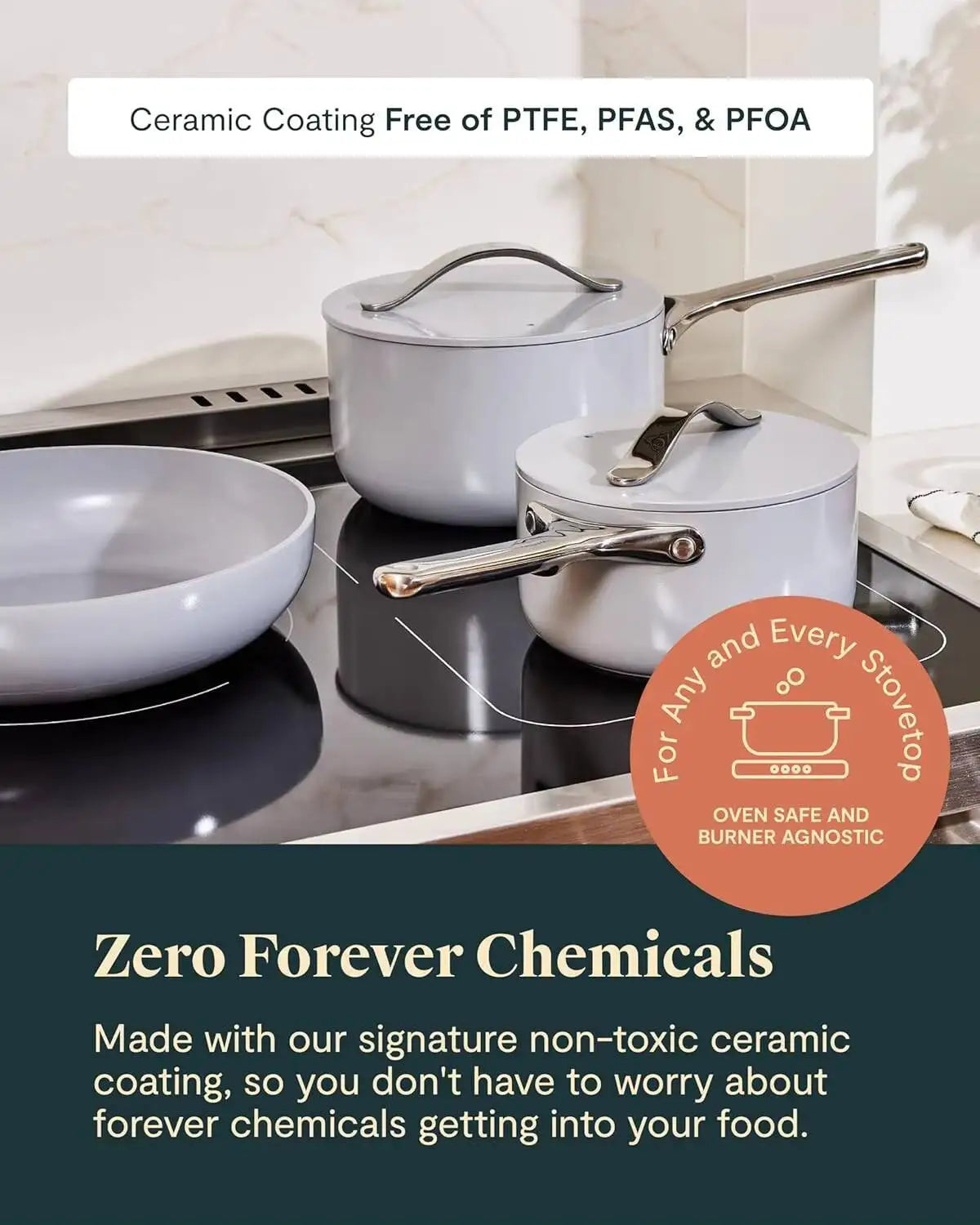 Nonstick Ceramic Cookware Set (12 Piece)