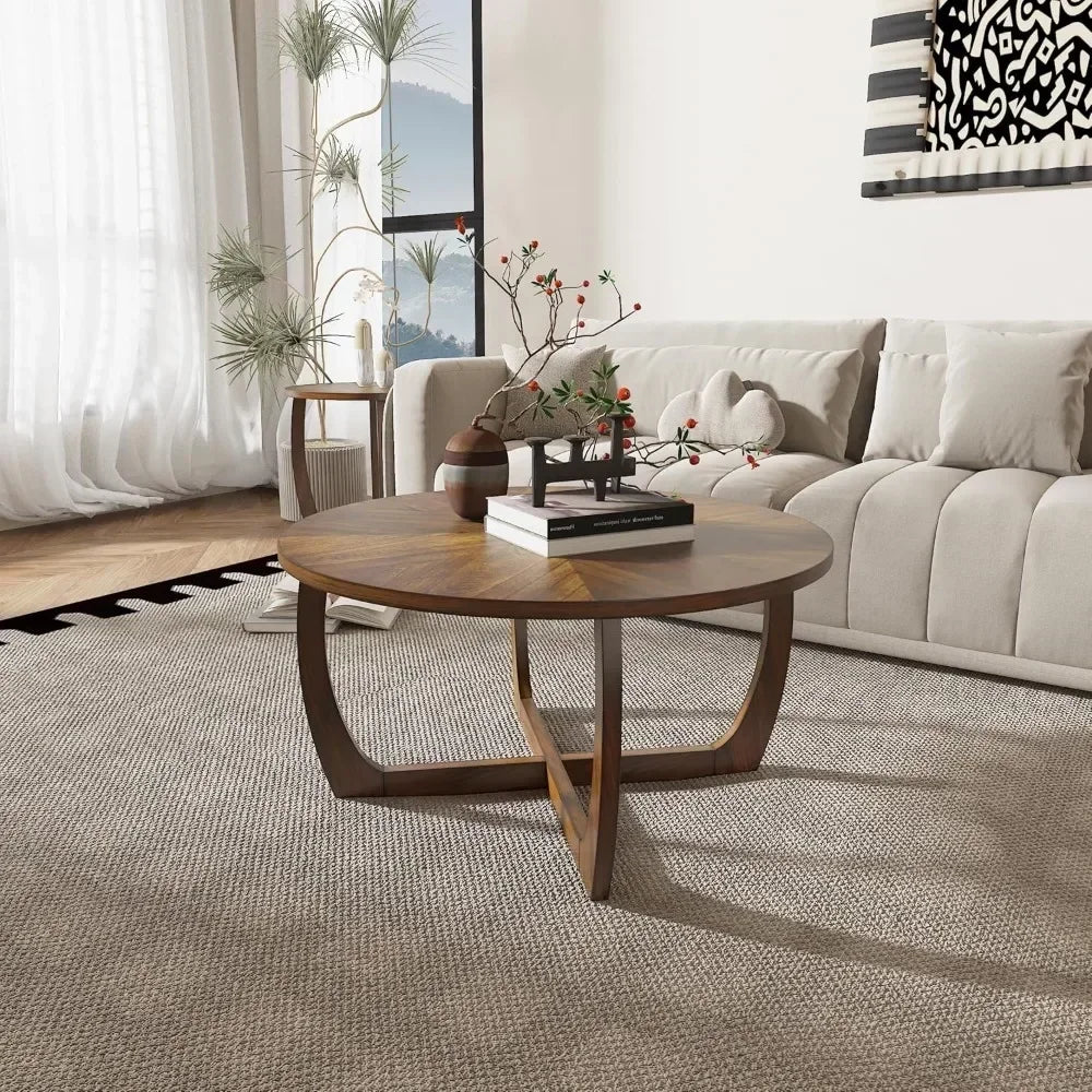 Round Wood Coffee Table