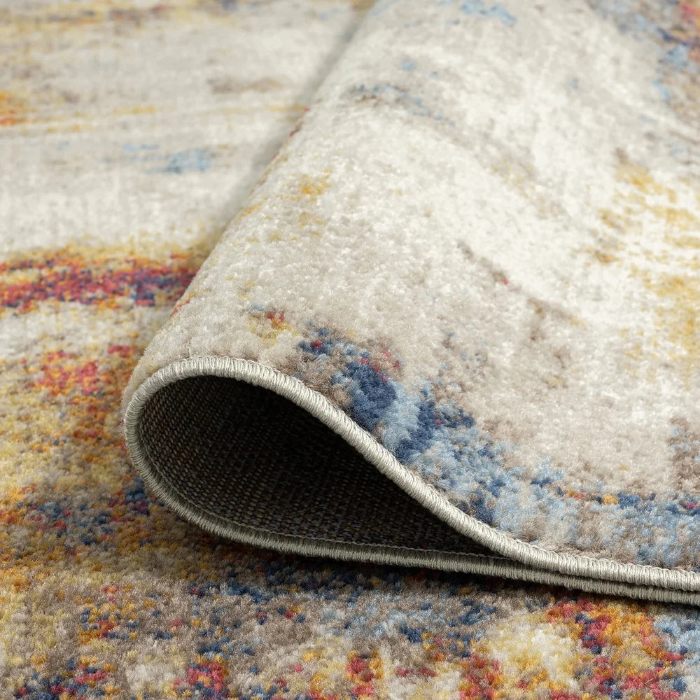 Abstract Living Room Rug Multi Color Indoor