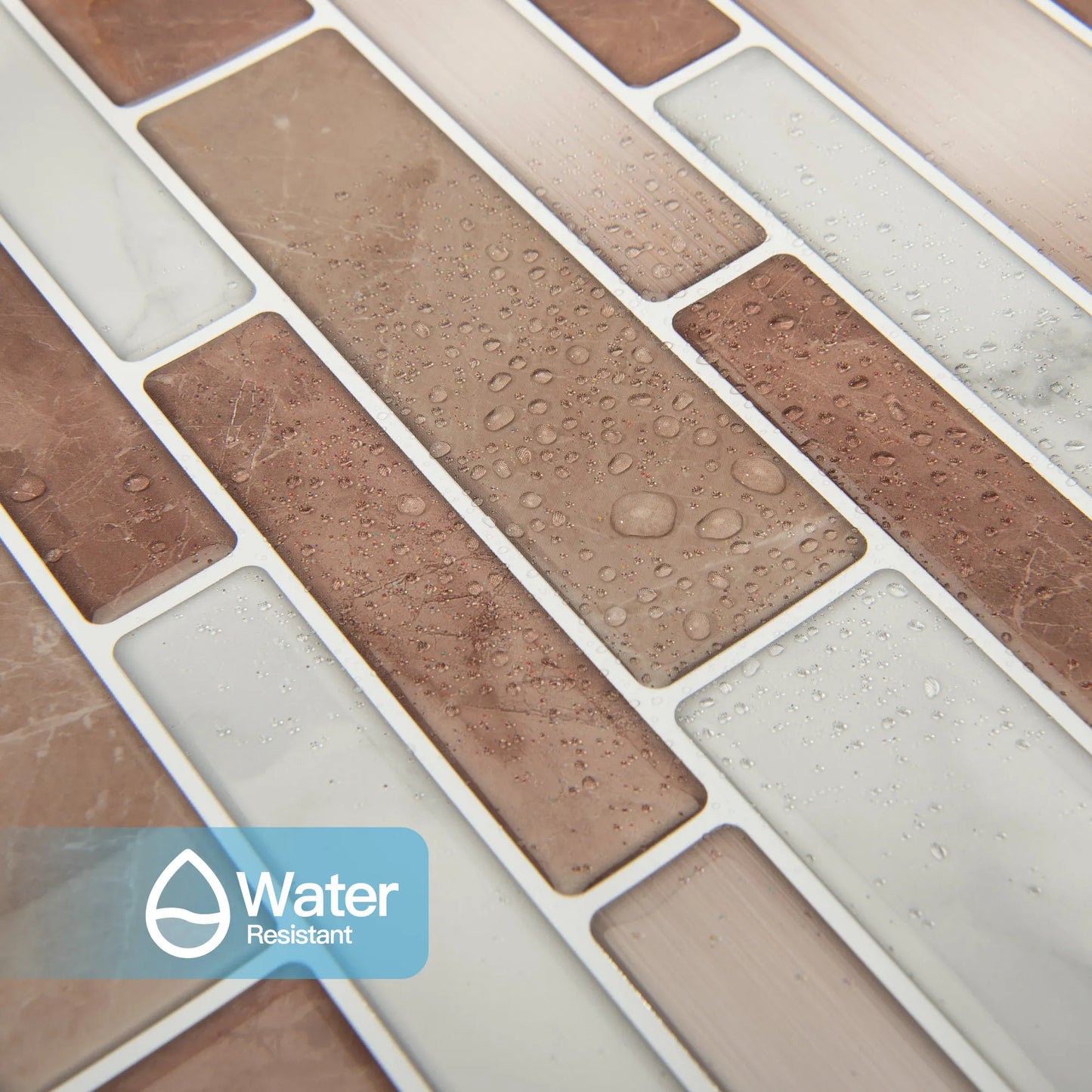 Kitchen Backsplash Tiles, 12"x12" Peel and Stick