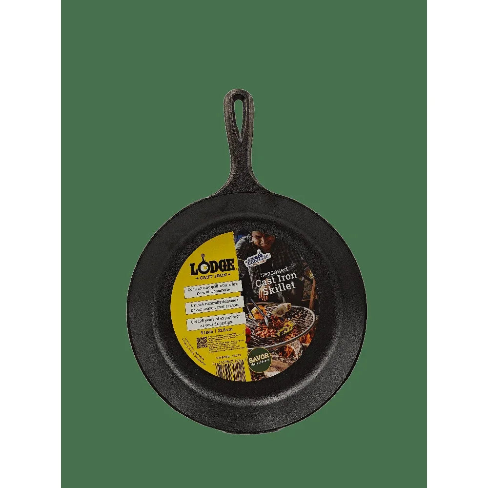 Cast Iron 9 Inch Fry Pan Pre-Seasoned Cookware