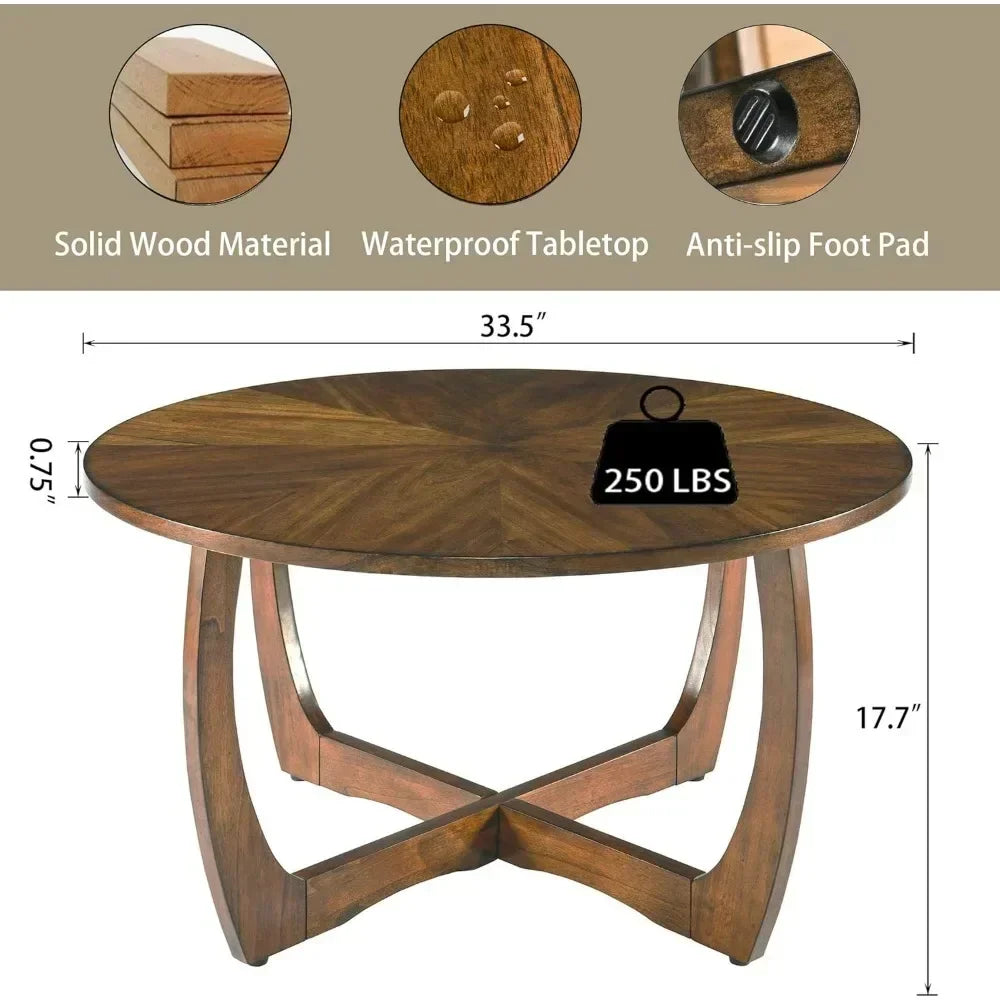 Round Wood Coffee Table