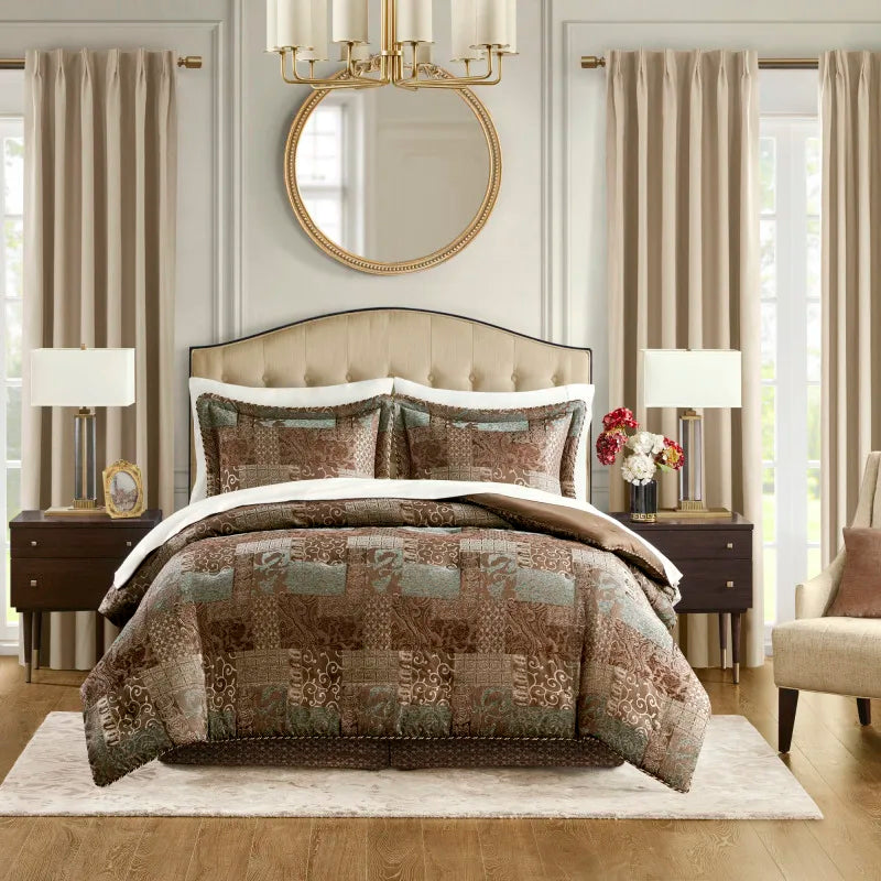 4 Piece Red Comforter Set Red Cal King