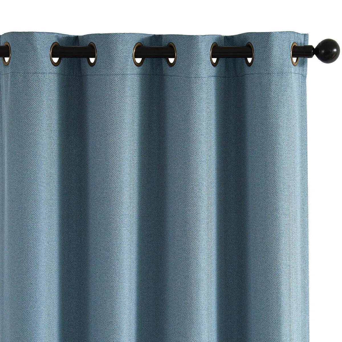 Room Darkening Bedroom Herringbone Curtains