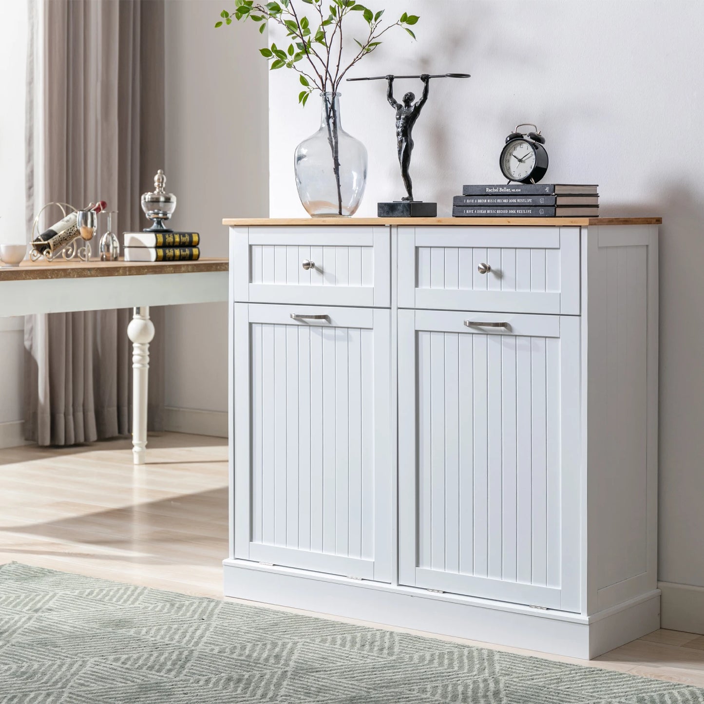 Pet Proof Tilt Out Trash Cabinet Freestanding