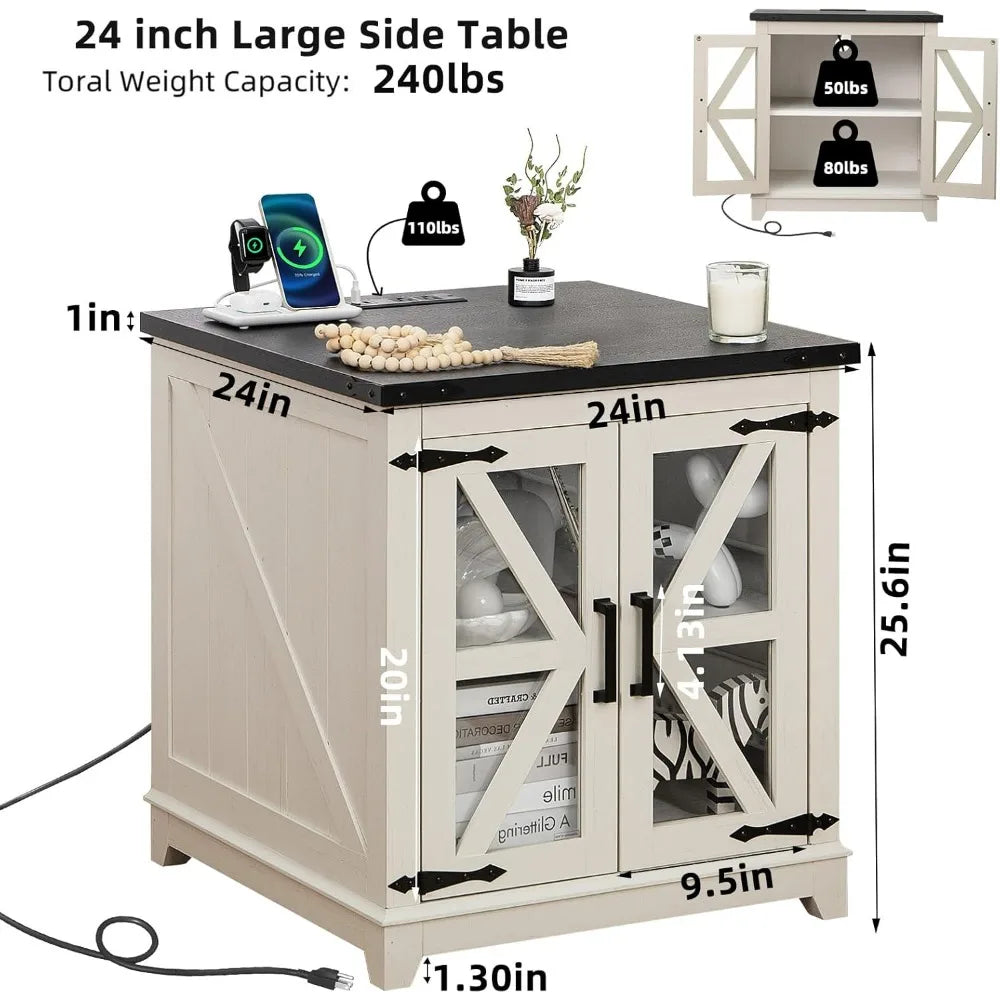 Farmhouse Coffee Table and End Tables 3 Pieces