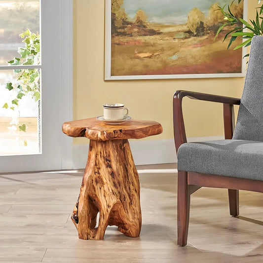 Cedar Roots Plant Stand Tree Stump End Table