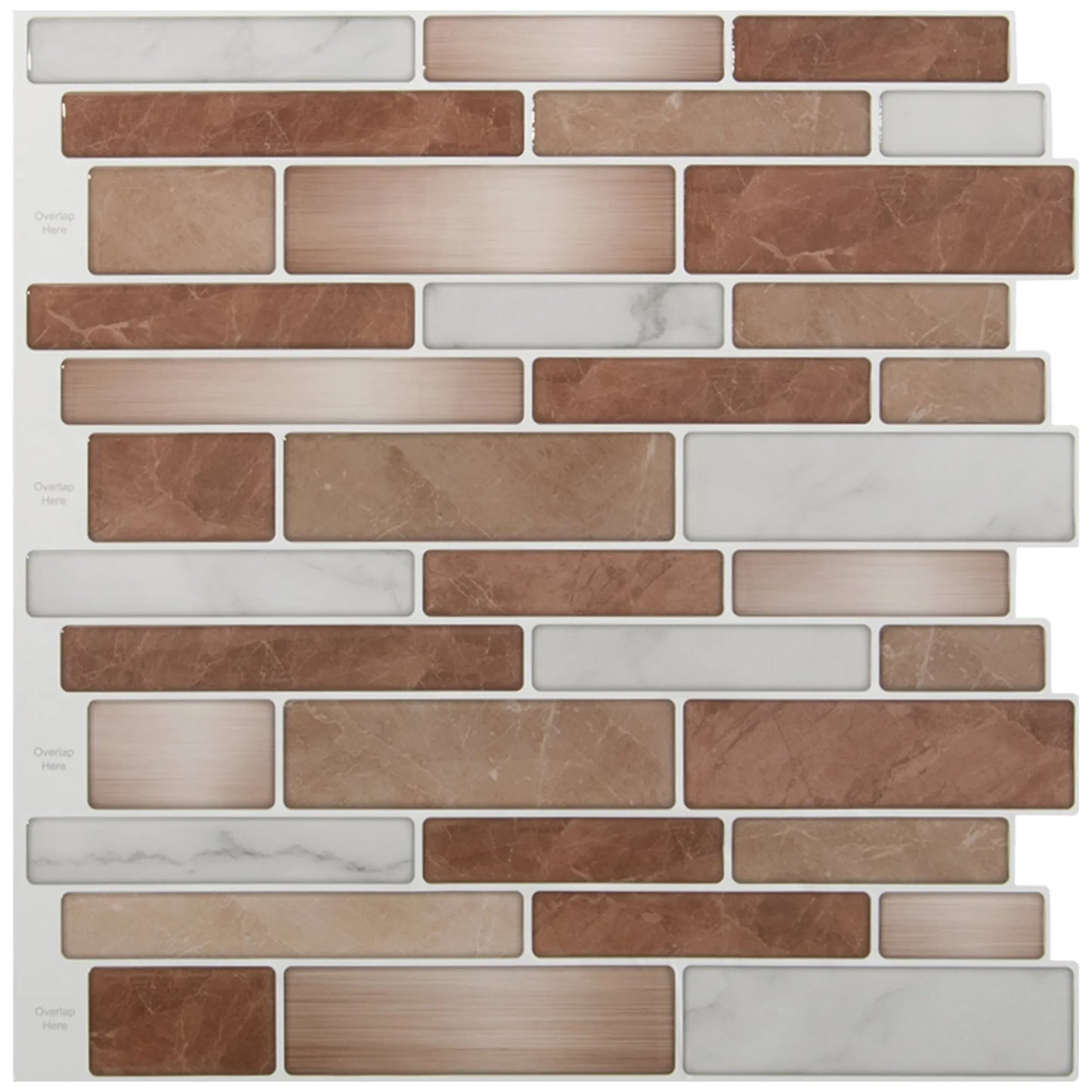Kitchen Backsplash Tiles, 12"x12" Peel and Stick