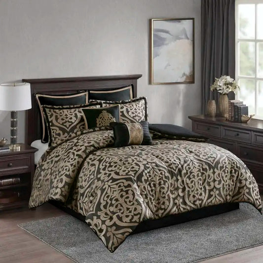 8PCS King Jacquard Comforter Set