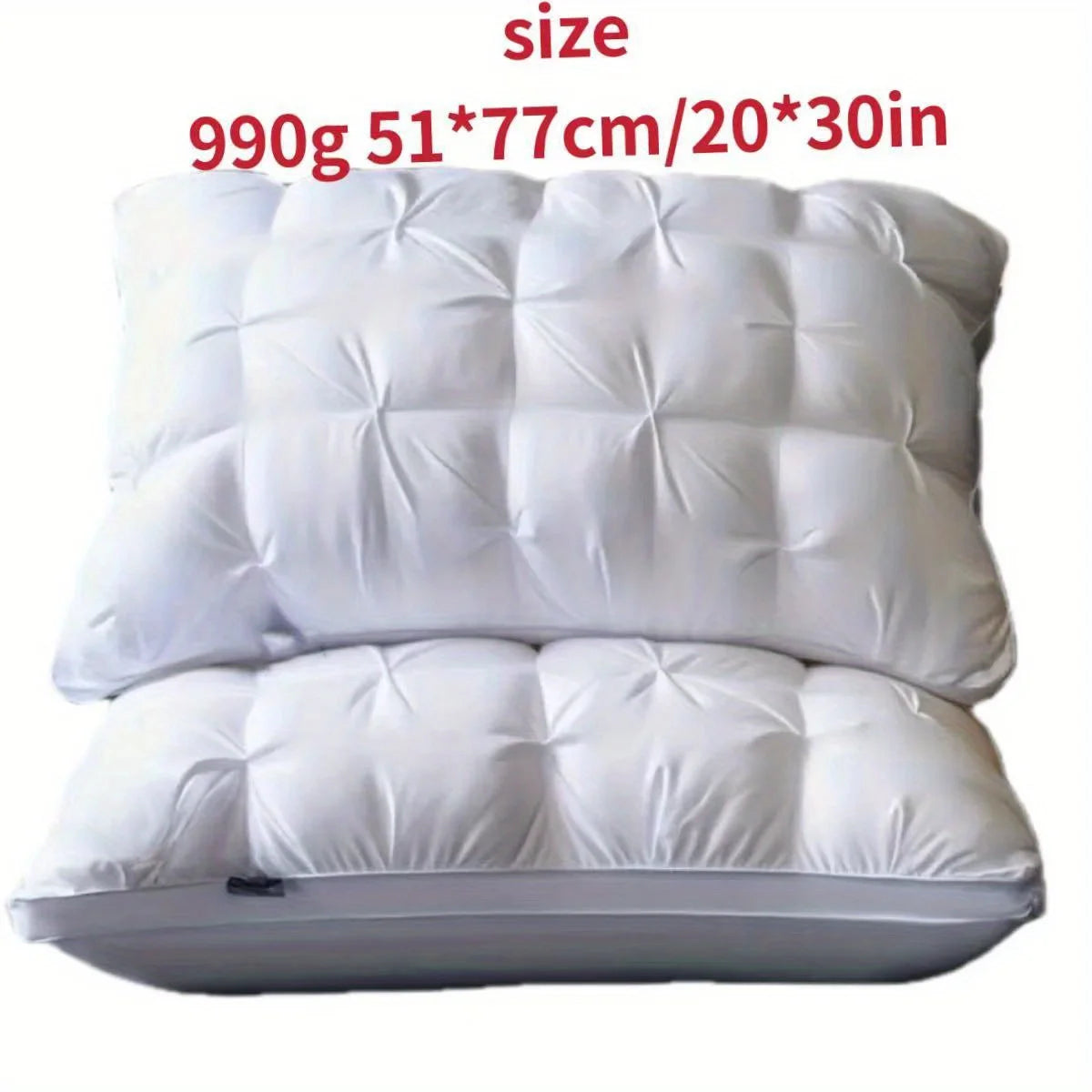 5-Star Hotel Quality Pillow 990g 20x30 Inches Neck Support