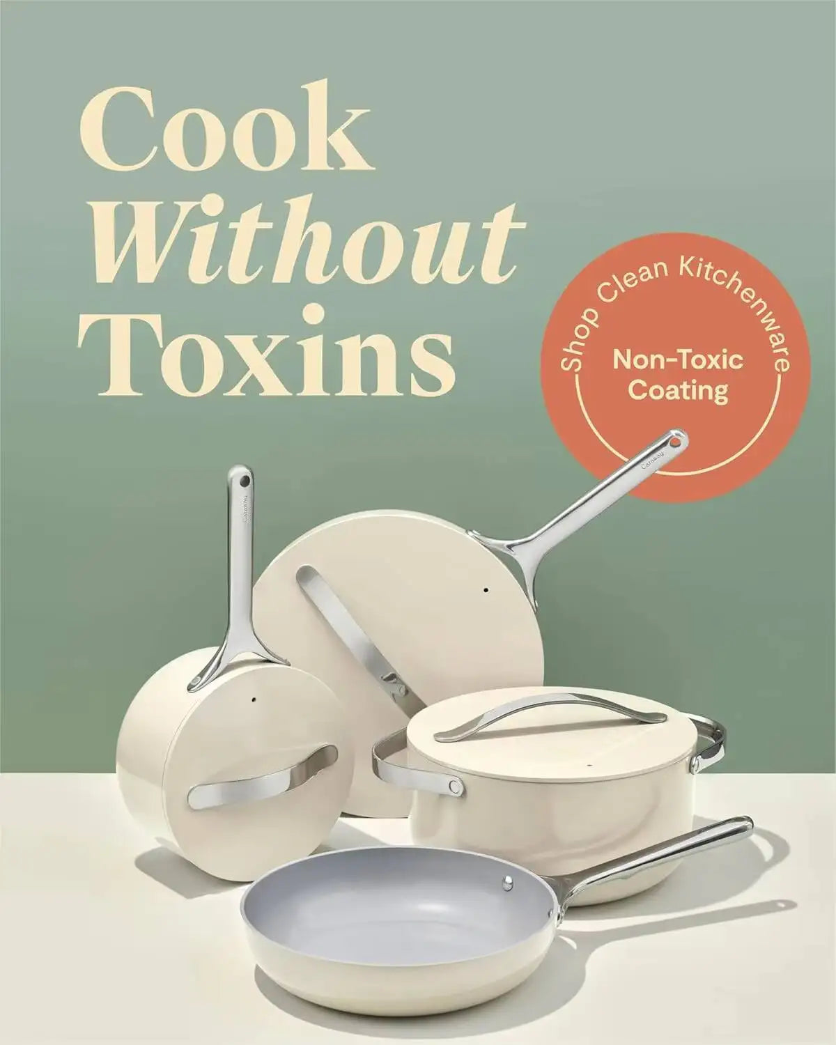 Nonstick Ceramic Cookware Set (12 Piece)