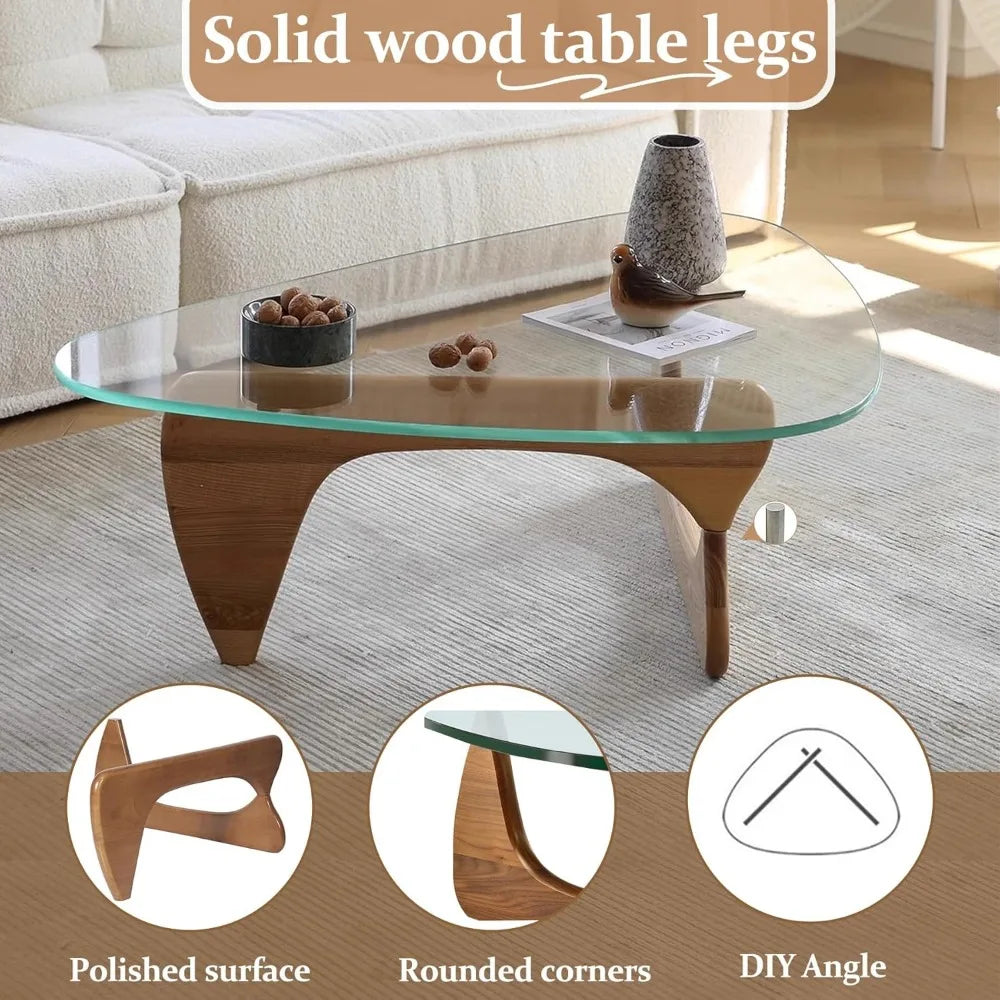Modern Rustic Coffee Table Glass Top