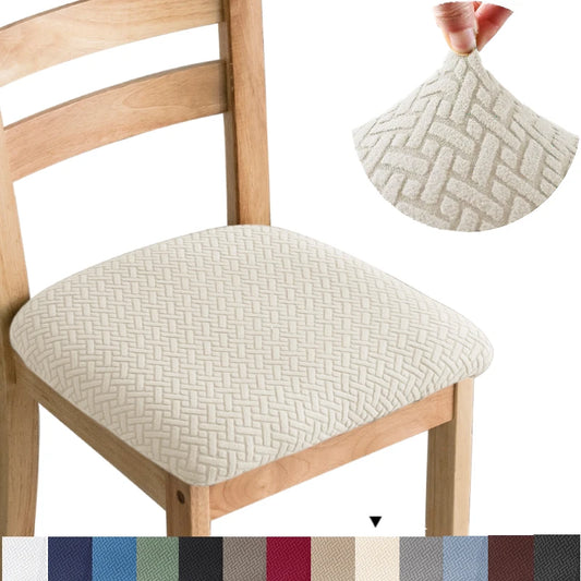 Removable Jacquard Dining Room Chair Seat Covers