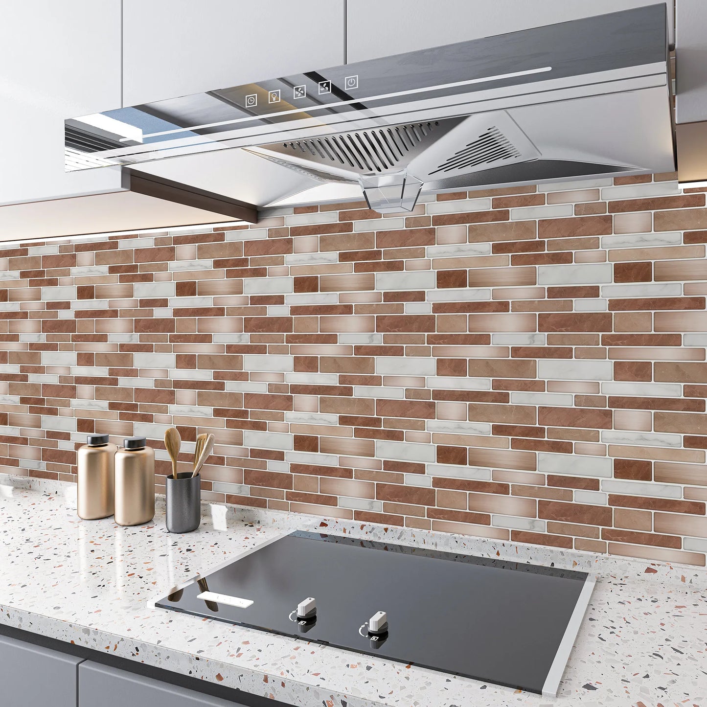 Kitchen Backsplash Tiles, 12"x12" Peel and Stick