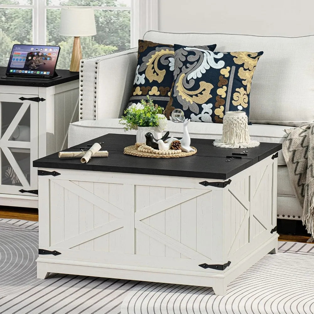 Farmhouse Coffee Table and End Tables 3 Pieces