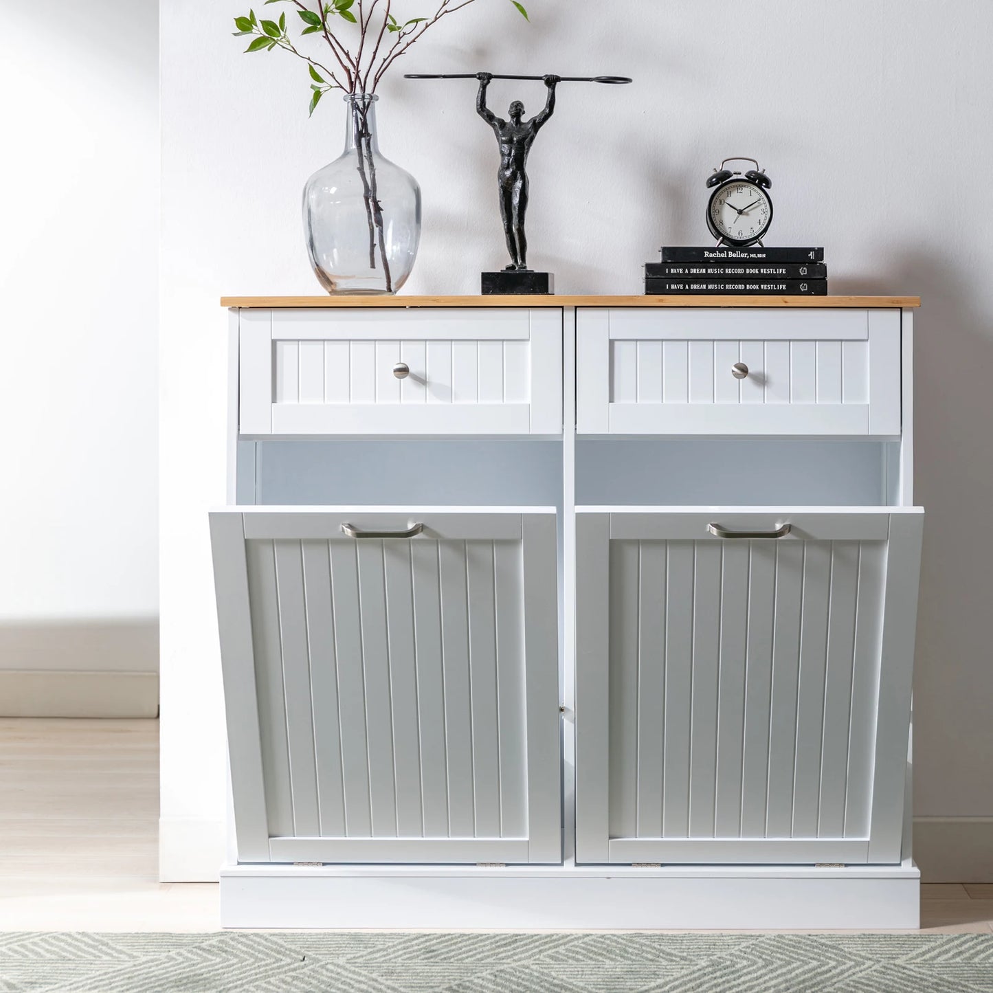 Pet Proof Tilt Out Trash Cabinet Freestanding