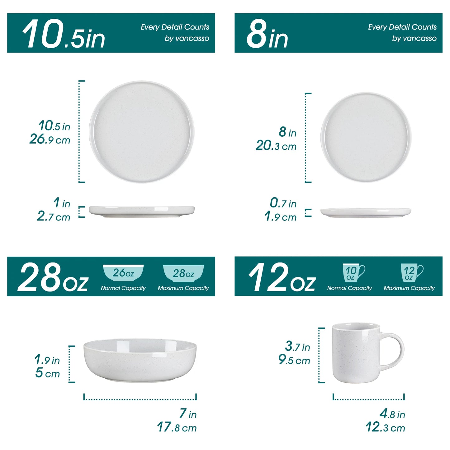 16/32 Piece White Stoneware Set Sesame Dinnerware Set