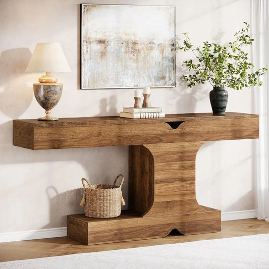 Wood Entryway Console Table