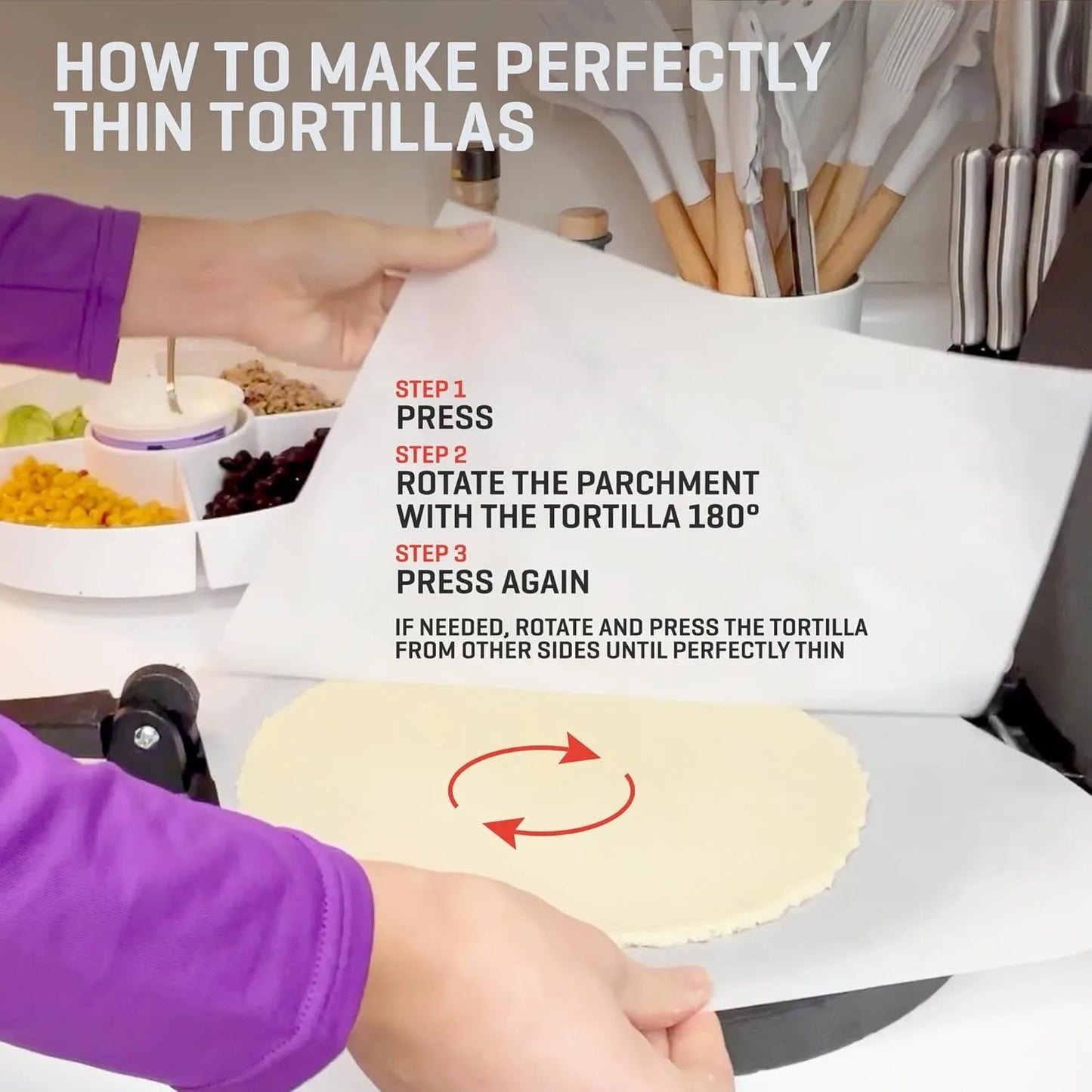 Cast Iron Tortilla Press 8 Inch Comal Pan