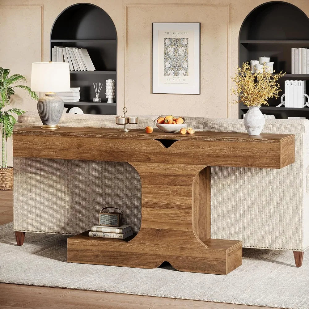 Wood Entryway Console Table