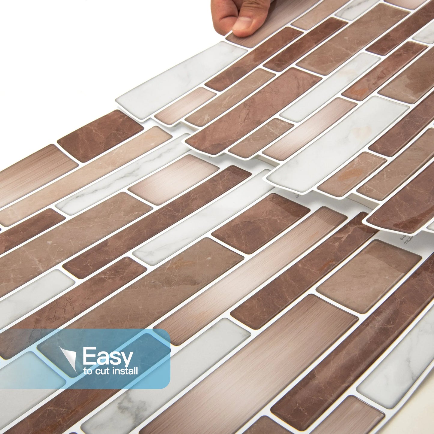 Kitchen Backsplash Tiles, 12"x12" Peel and Stick