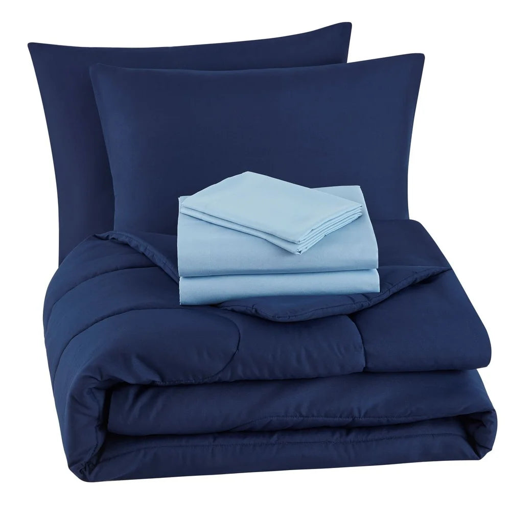 Reversible 7 Piece King Size Comforter with Sheets