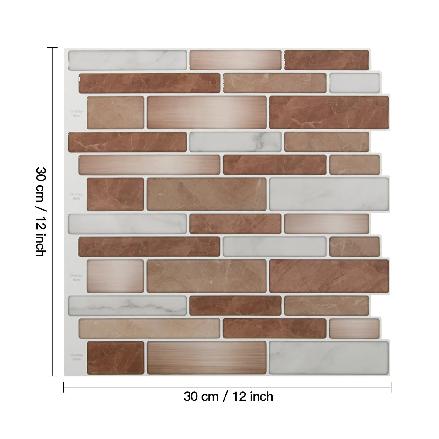 Kitchen Backsplash Tiles, 12"x12" Peel and Stick