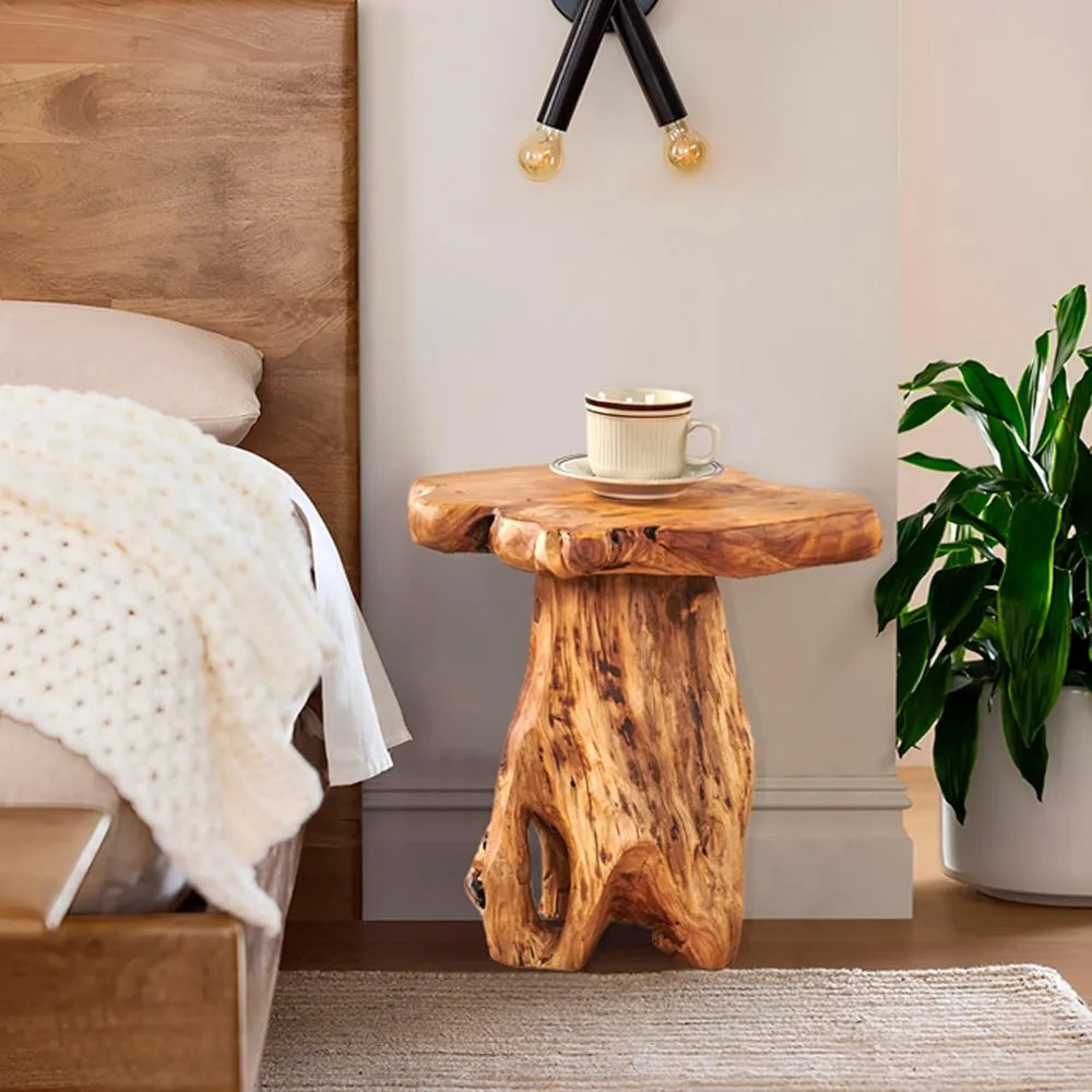 Cedar Roots Plant Stand Tree Stump End Table
