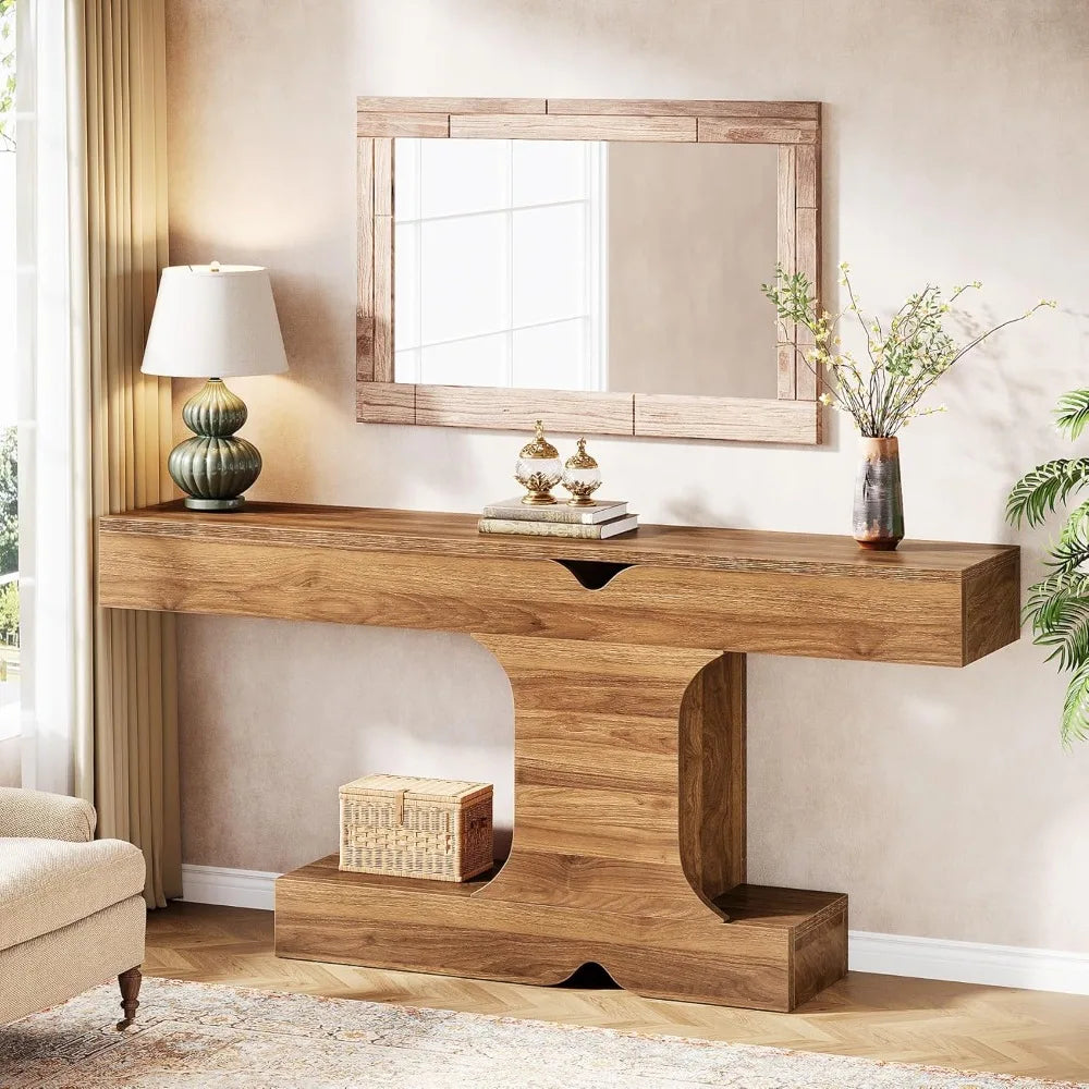 Wood Entryway Console Table