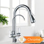 Purification Water Kitchen Faucet Black Rotates 360°