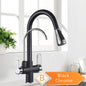 Purification Water Kitchen Faucet Black Rotates 360°