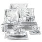 Marble Porcelain 30 Piece Dinnerware Set