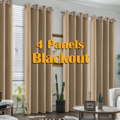 4PCS Blackout Curtains for Bedroom or Living Room