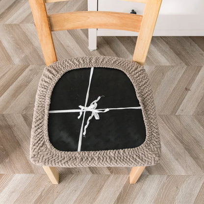 Removable Jacquard Dining Room Chair Seat Covers