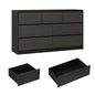 White/Black Dresser with High Gloss Drawers