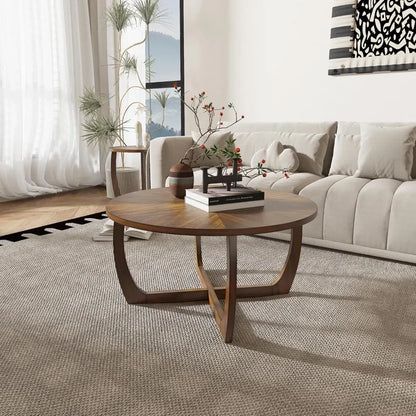 Round Wood Coffee Table