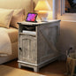 Farmhouse Nightstand with Charging Station