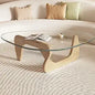 Modern Black Glass Coffee Table Living Room
