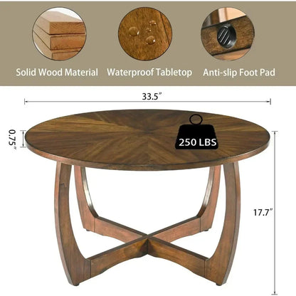 Round Wood Coffee Table