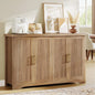 Fluted Buffet Cabinet 4 Doors Coffee Bar Table