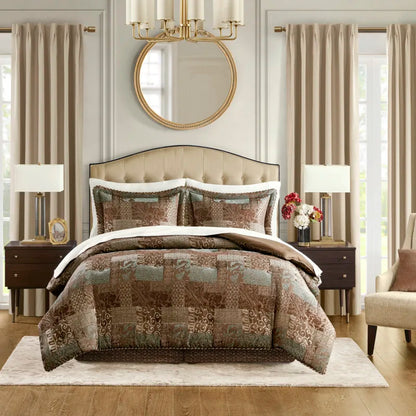 4 Piece Red Comforter Set Red Cal King