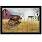 Black Framed Print of Granddad's Old Truck