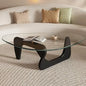Modern Rustic Coffee Table Glass Top