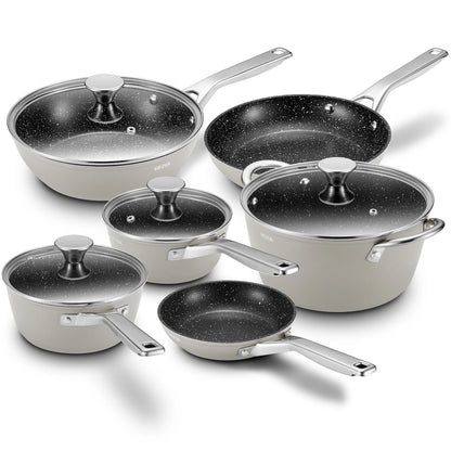Induction Cookware Nonstick, 10-Piece Set